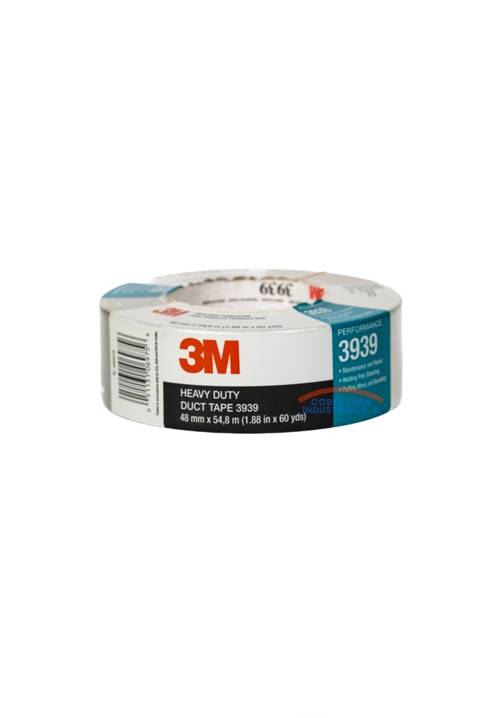 Cinta duc-tape 3M 3939 2"X60 yds gris rollo