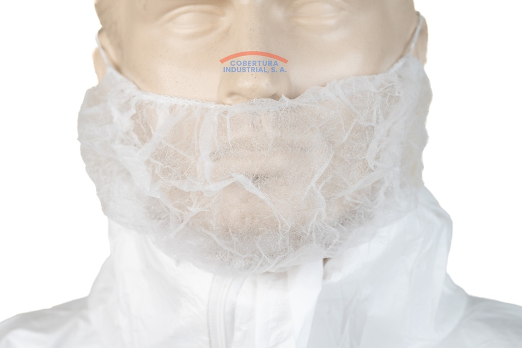 Cubrebarbas desechable TW blanca paquete de 100 unidades