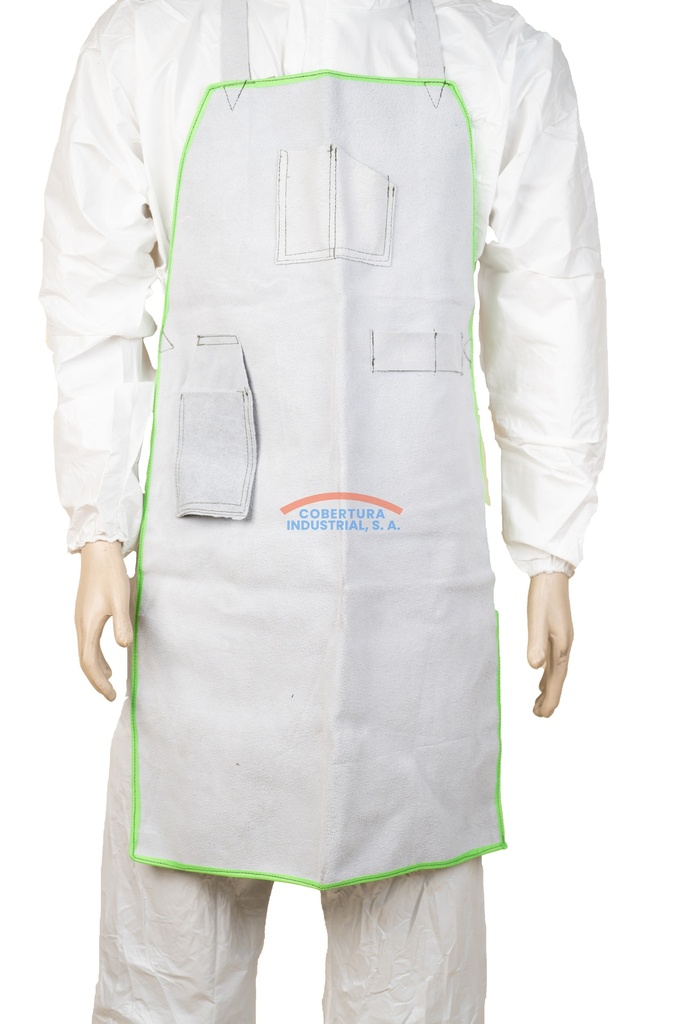 Gabacha de cuero nacional gris unidad