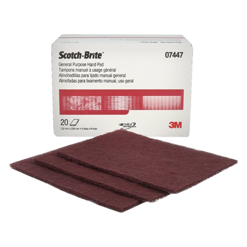 Esponja 3M Scoth Brite 7447 de fibra abrasiva 6X9 marrón unidad