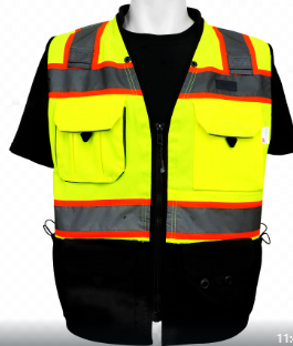 Chaleco Tipo brigadista verde reflectivo Talla L unidad