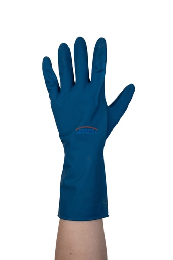 [1099] Guante latex deluxe Showa VMUPM clorinado azul T. 10 par
