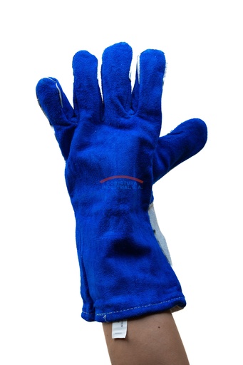 [1497] Guante cuero TW Soldador Azul Kevlar T. unica par
