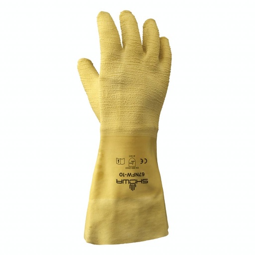 [1600] Guante latex Showa 67NFW Nitty Gritty corrugado IR T. 9 par