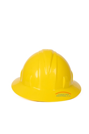 [1478] Casco SIISA ala ancha ajuste rachet amarillo unidad