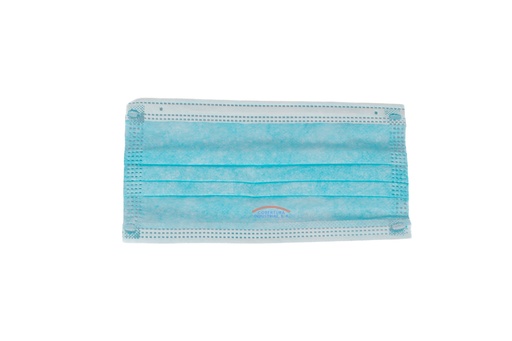 [1210] Mascarilla desechable TW rectangular celeste cajilla de 50 unidades