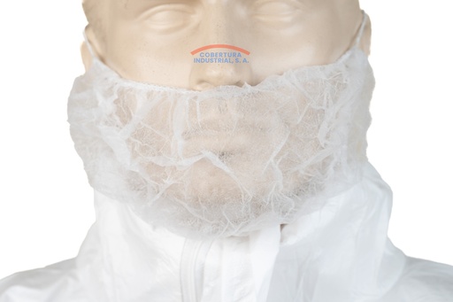 [1272] Cubrebarbas desechable TW blanca paquete de 100 unidades