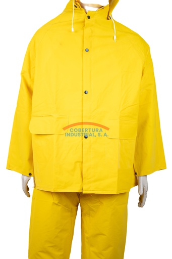 [1293] Capa PVC Córdova RJ352 3 piezas (Incluye: pantalón, chaqueta y gorro) amarilla T. L unidad