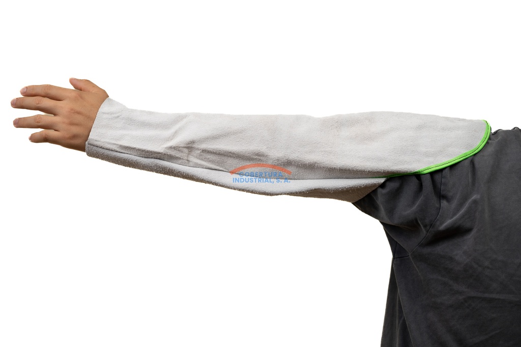 Mangas de cuero nacional gris T. unica par