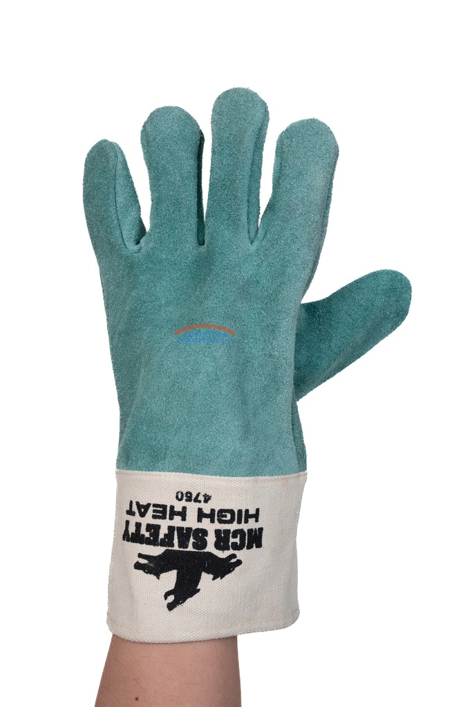 Guante de cuero alta temperatura 4750 600° grados gris T. unica par