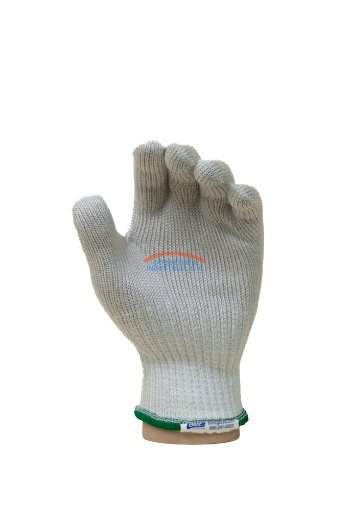 Guante de acero inoxidable y HPPE Showa 910 anticorte blanco T. 6 par