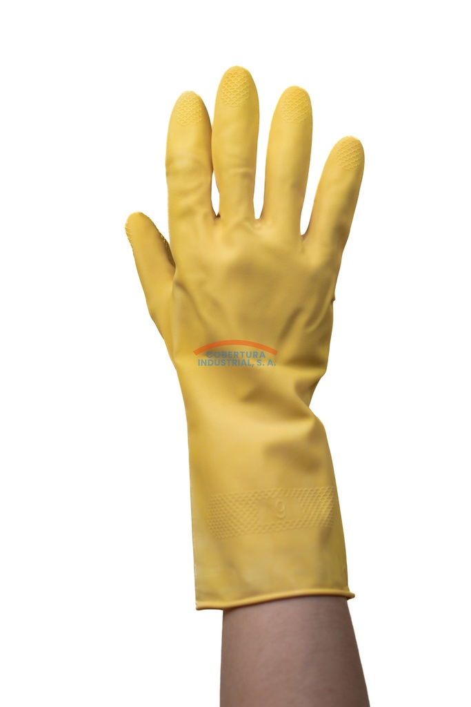 Guante latex Showa VMUM clorinado latex amarillo T. 8 par