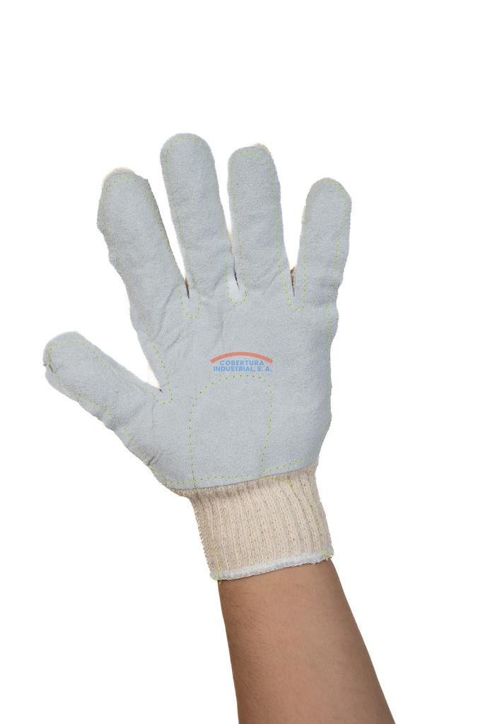 Guante hilo y cuero en palma TW T. unica par