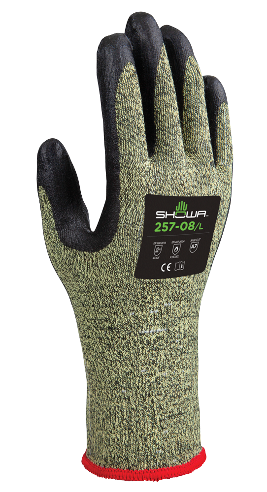 Guante palma de nitrilo Showa 257XL-09 IR anticorte Nivel 7 T. L par