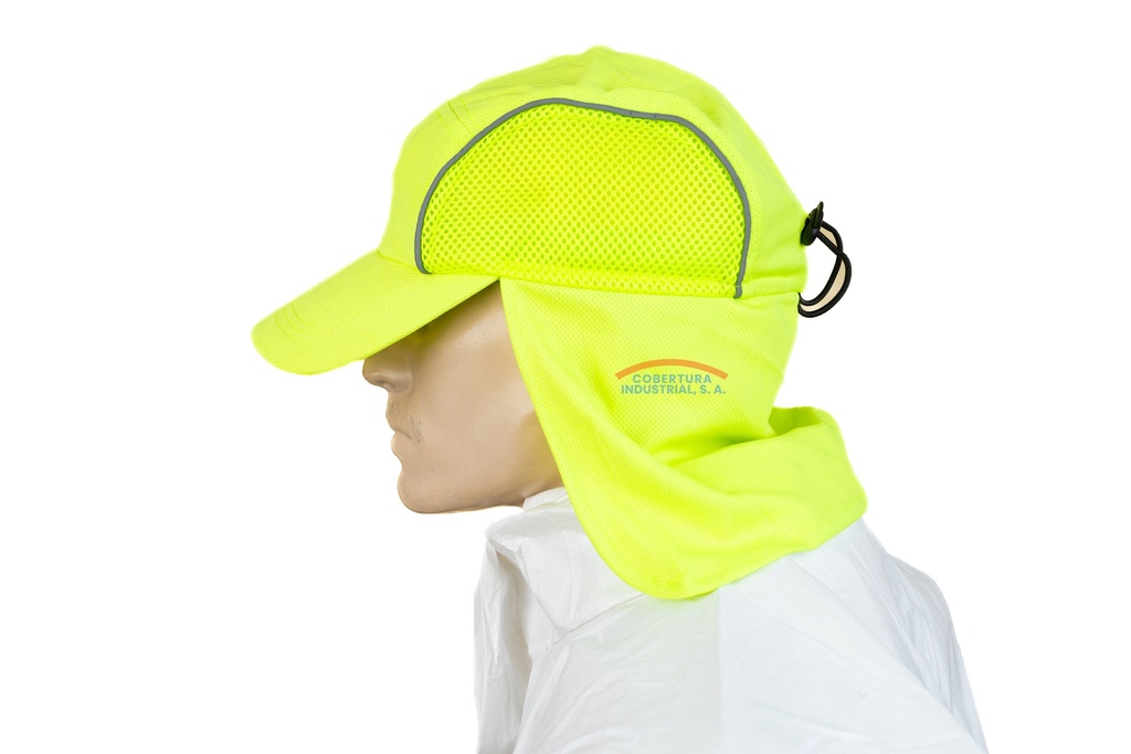 Gorra con visera tapa cuello color verde unidad