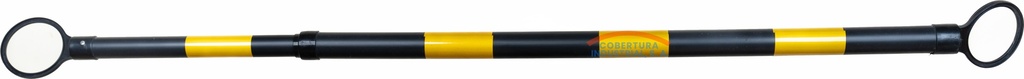 Barra retráctil extendible hasta 2 mts para cono negro/amarillo unidad