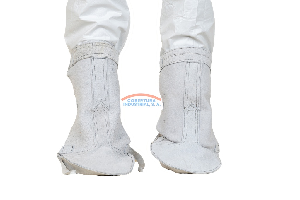 Polainas de cuero nacional gris T. unica par