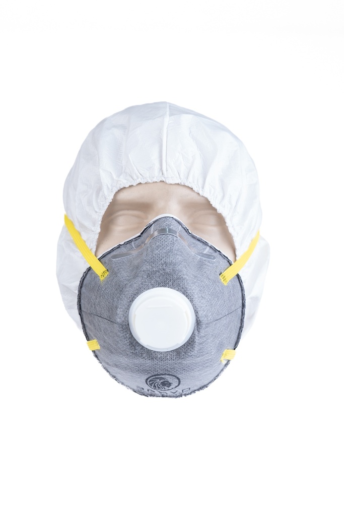 Respirador libre de mantenimiento BRAVO mod. C-CV+KN95 c/carbón activado c/vál. caja de 20 unidades