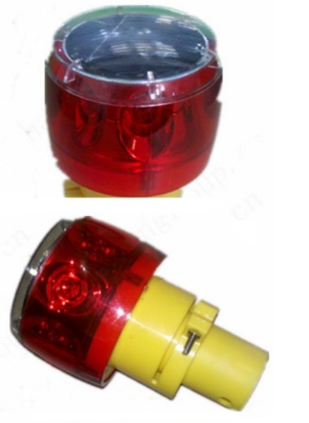 Lampara solar para cono LED TW roja unidad 
