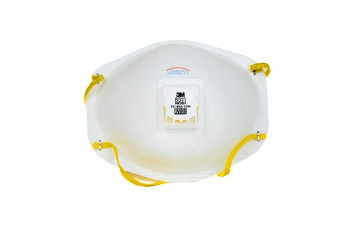 [1643] Respirador libre de mantenimiento 3M N95 8515 con válvula de exhalación caja de 10 unidades