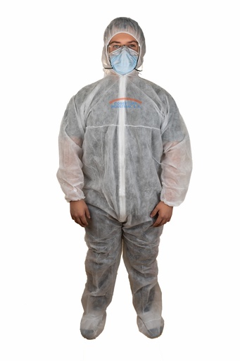 [1300] Traje desechable TW de polipropileno blanco T. L unidad