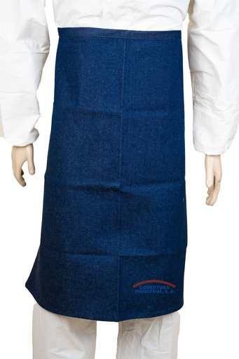 [1346] Delantal de lona nacional azul unidad
