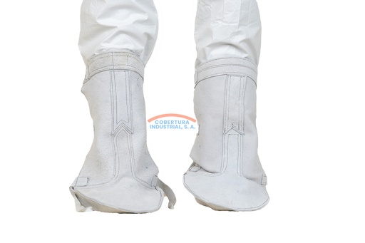 [1114] Polainas de cuero nacional gris T. unica par