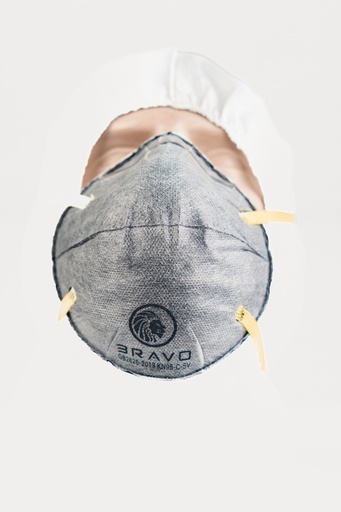 [2014] Respirador libre de mantenimiento BRAVO mod. C-SV+KN95 c/carbón activado caja de 30 unidades