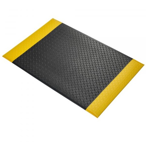 [2054] Alfombra Antifatiga negro/ amarillo Dome 120X90x1.38 cm unidad
